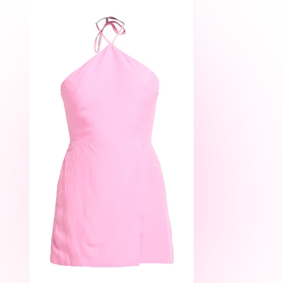 Amanda Uprichard Laurena Romper in Pompeii Pink - Picture 2 of 10